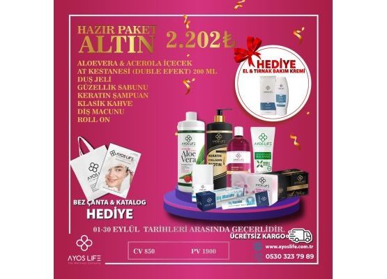 HAZIR ALTIN PAKET (ÜRÜN HEDİYELİ)