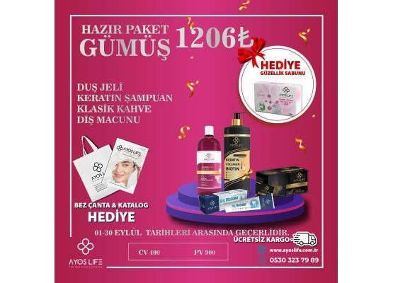 HAZIR GÜMÜŞ PAKET (ÜRÜN HEDİYELİ)