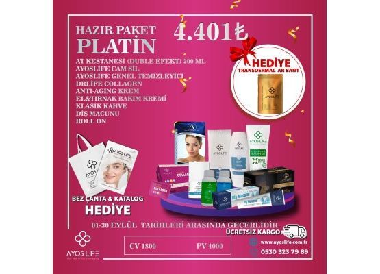 HAZIR PLATİN PAKET (ÜRÜN HEDİYELİ)