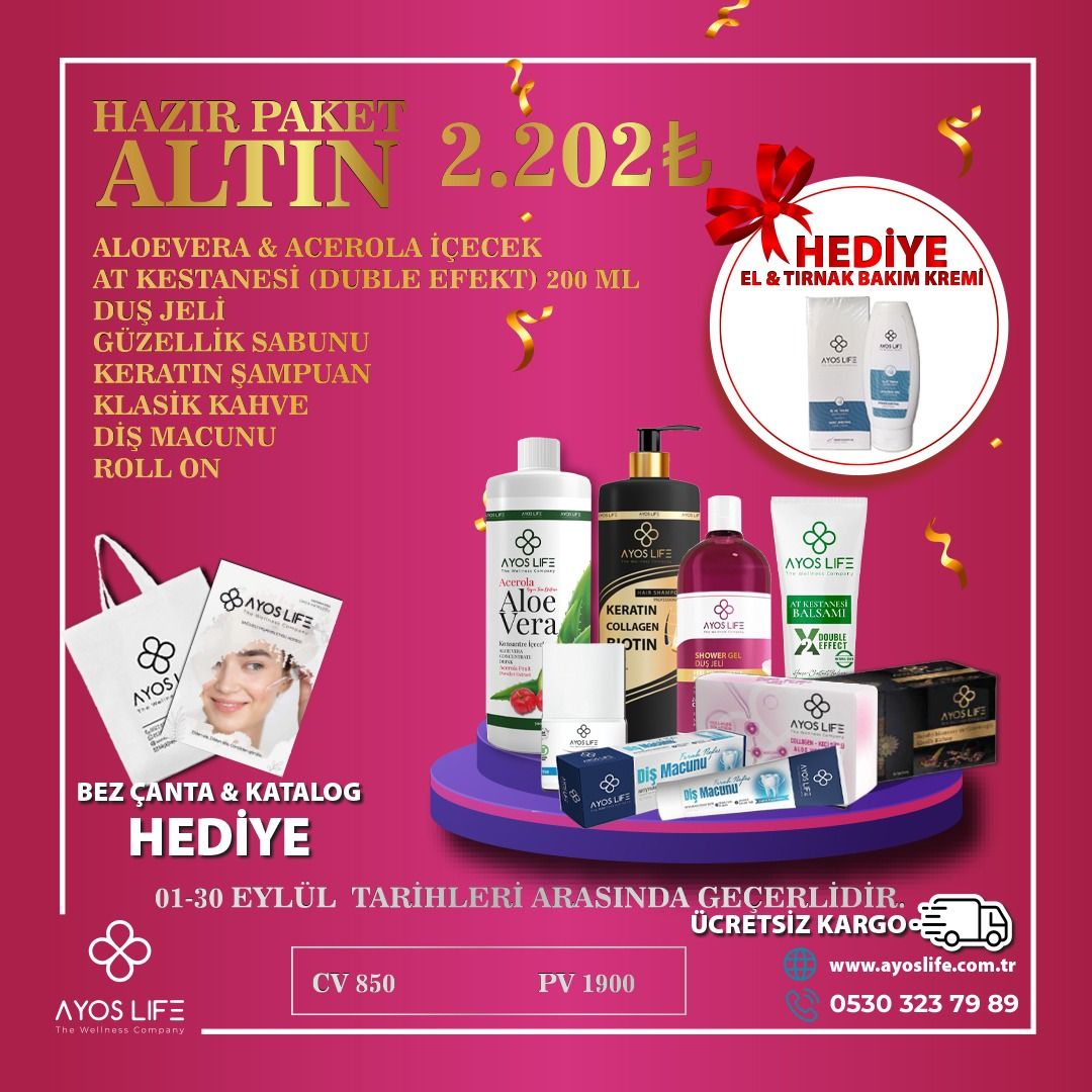 HAZIR ALTIN PAKET (ÜRÜN HEDİYELİ)