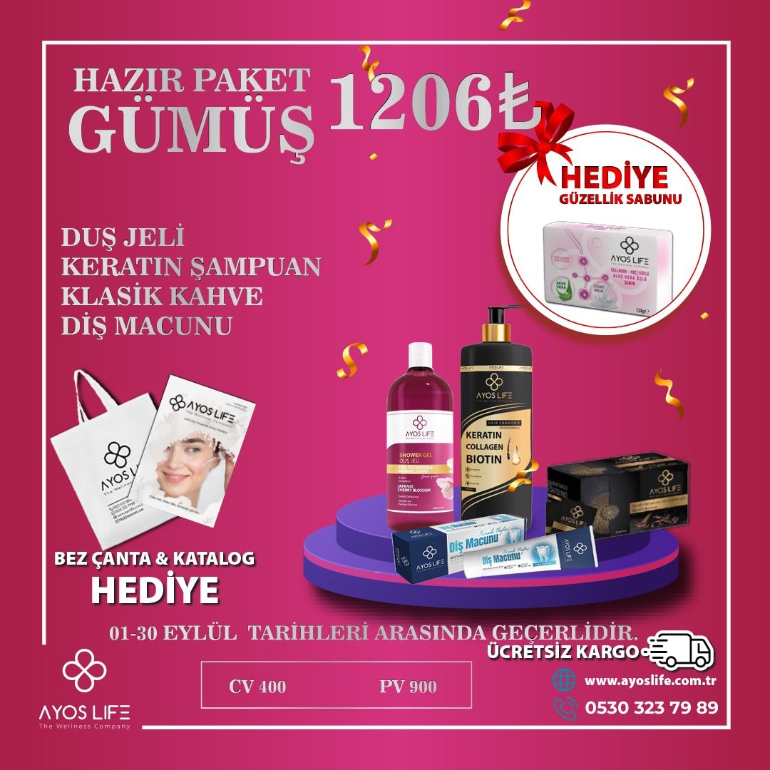 HAZIR GÜMÜŞ PAKET (ÜRÜN HEDİYELİ)